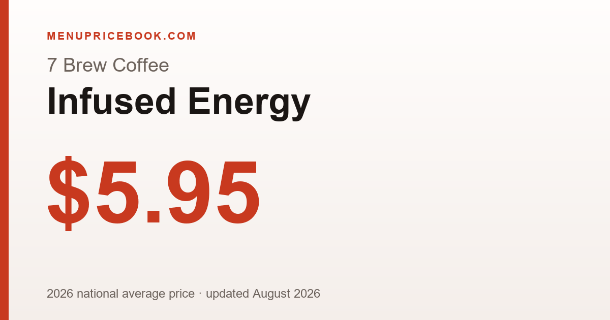 7 Brew Coffee Infused Energy price: $5.95 (2026)