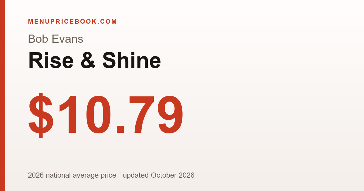 Bob Evans Rise & Shine price: $10.79 (2026)