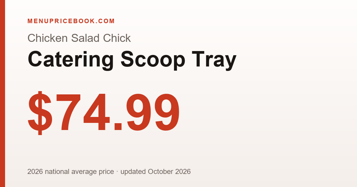 Chicken Salad Chick Catering Scoop Tray price: $74.99 (2026)