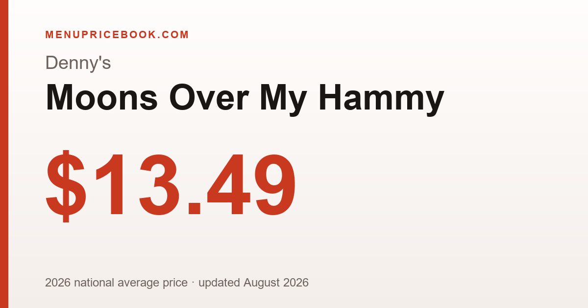 Denny's Moons Over My Hammy price: $13.49 (2026)
