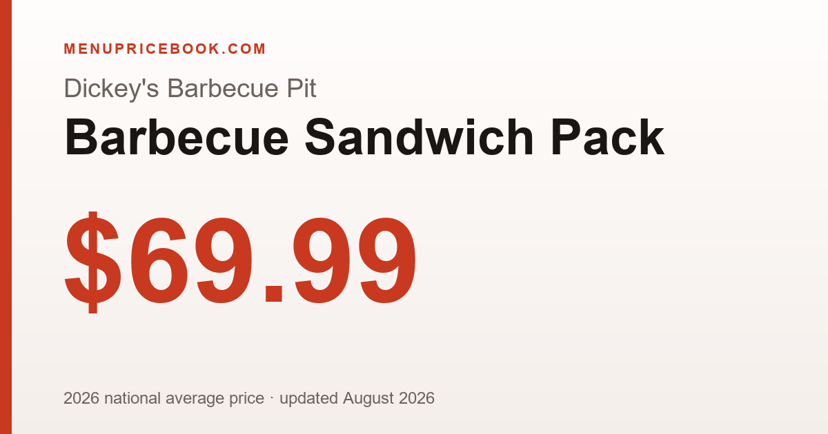 Dickey's Barbecue Pit Barbecue Sandwich Pack price: $69.99 (2026)