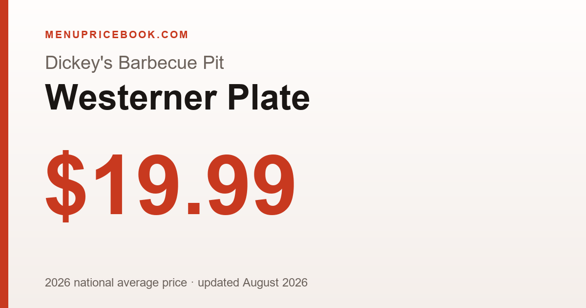 Dickey's Barbecue Pit Westerner Plate price: $19.99 (2026)