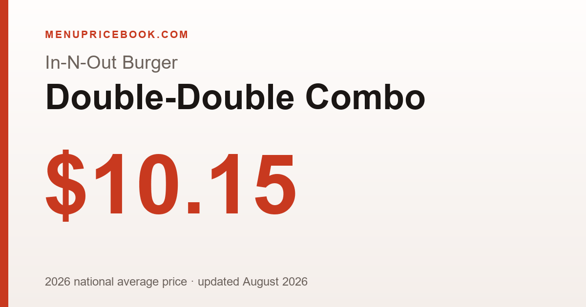 In-N-Out Burger Double-Double Combo price: $10.15 (2026)