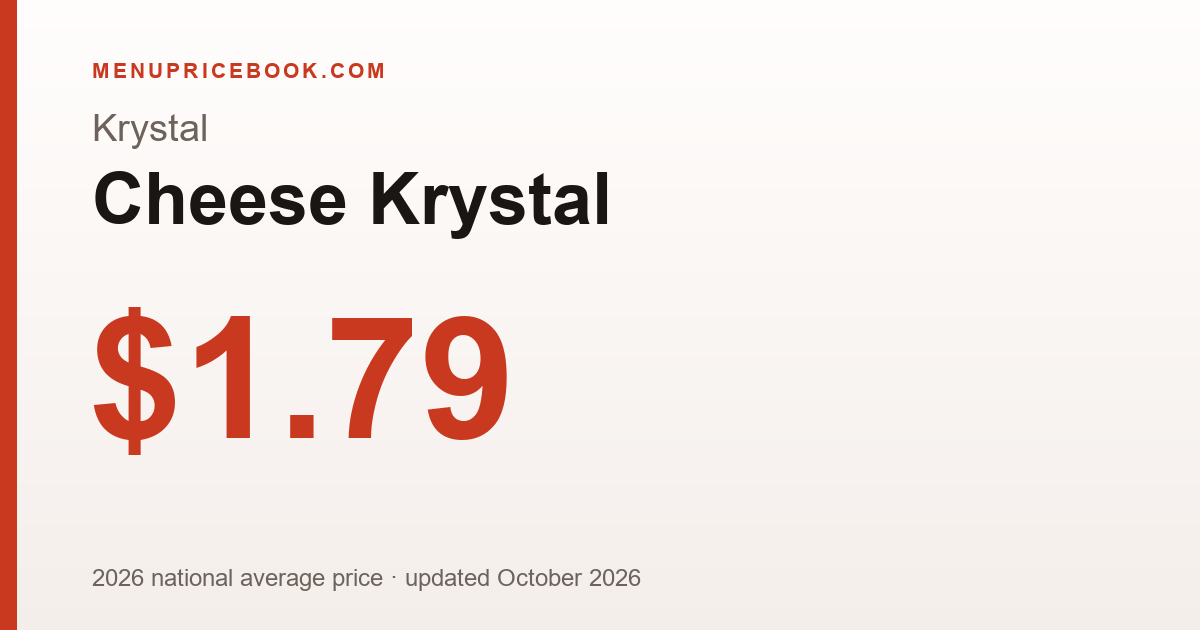 Cheese Krystal price: $1.79 (2026)