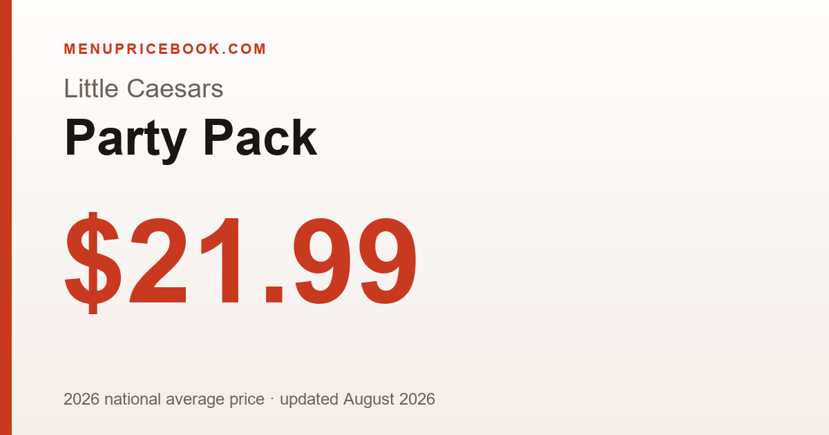 Little Caesars Party Pack price: $21.99 (2026)