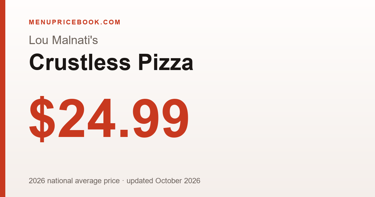 Lou Malnati's Crustless Pizza price: $24.99 (2026)