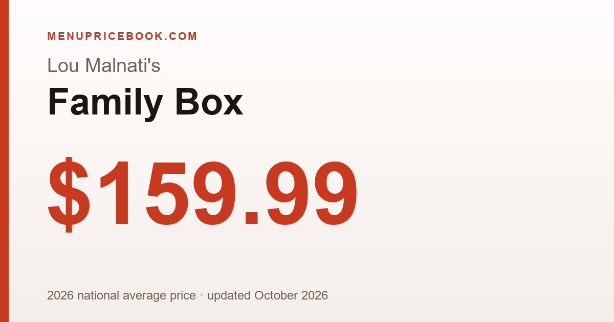 Lou Malnati's Family Box price: $159.99 (2026)