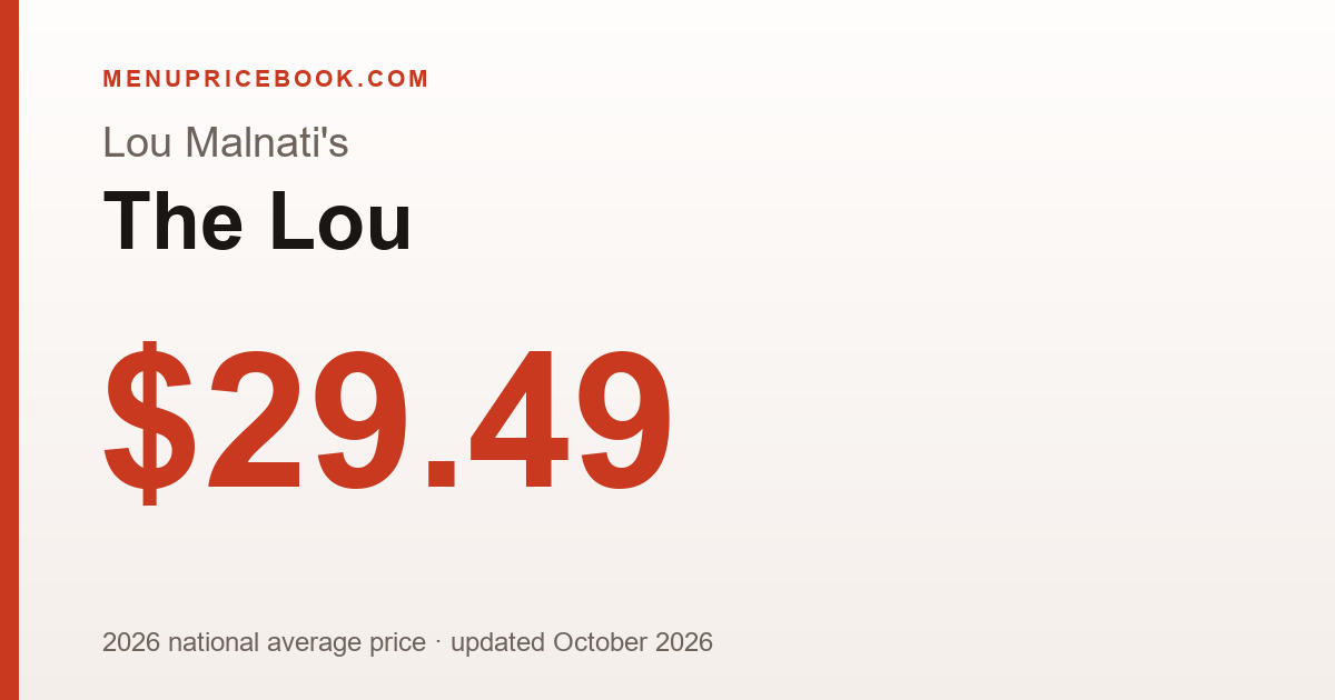 Lou Malnati's The Lou price: $29.49 (2026)