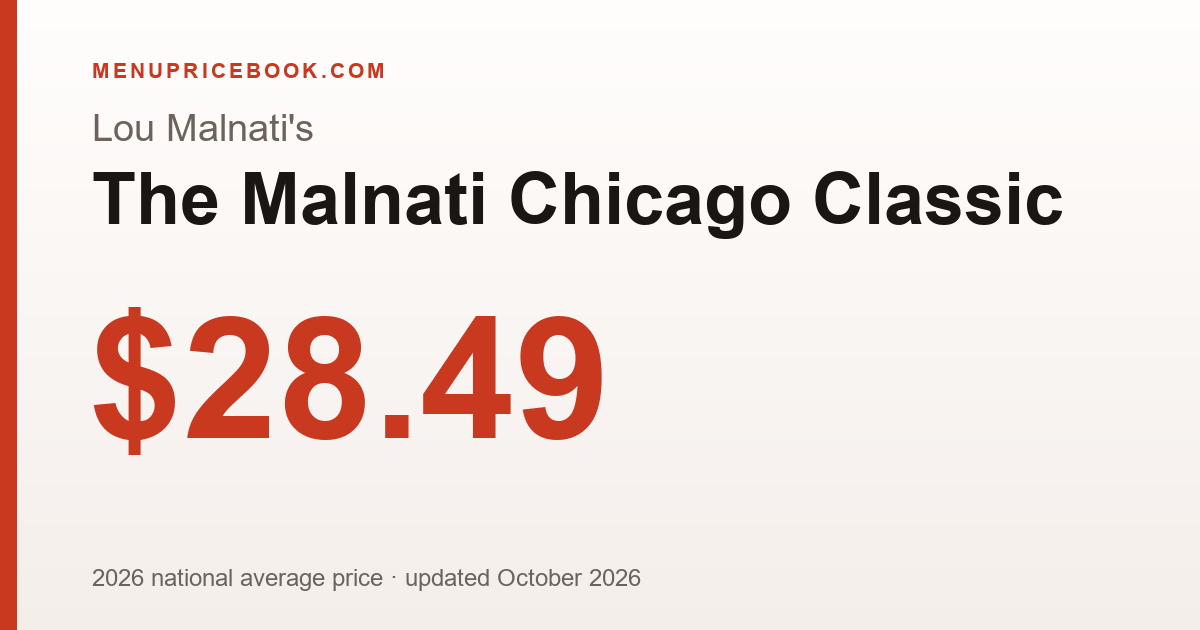Lou Malnati's The Malnati Chicago Classic price: $28.49 (2026)