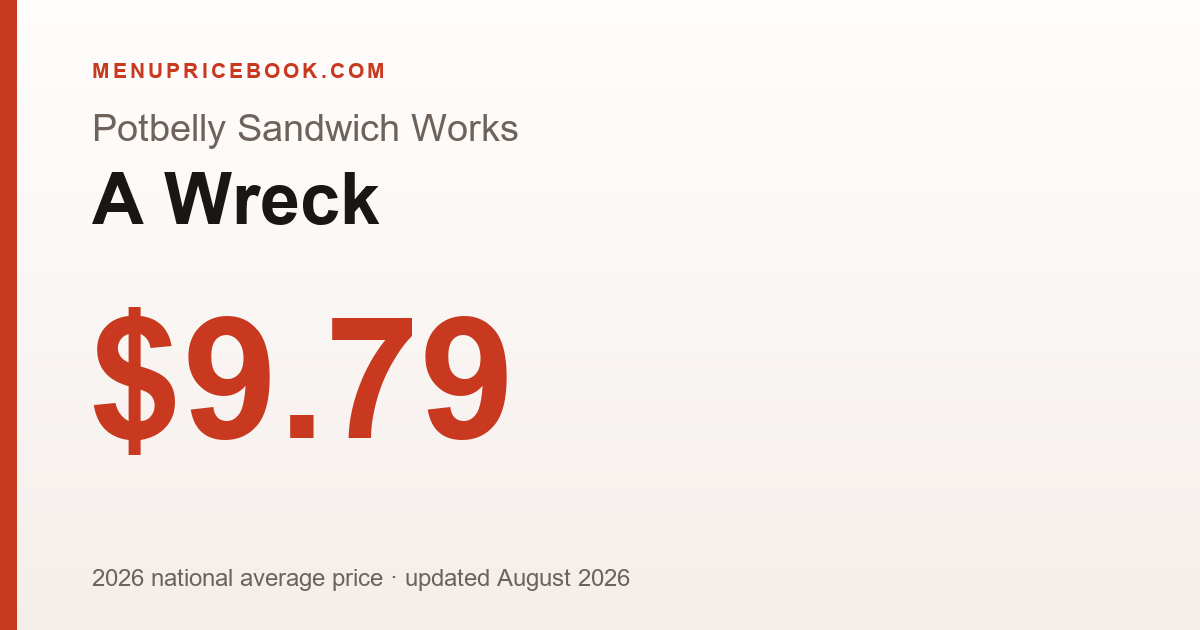 Potbelly Sandwich Works A Wreck price: $9.79 (2026)