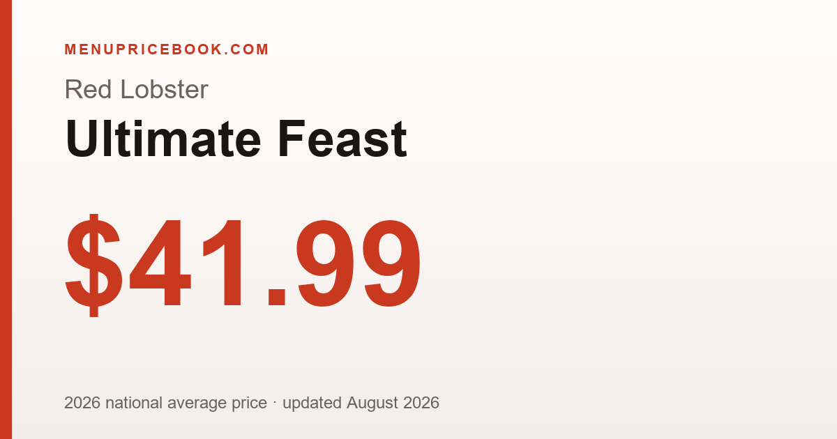 Red Lobster Ultimate Feast price: $41.99 (2026)