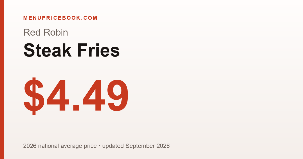 Red Robin Steak Fries price: $4.49 (2026)