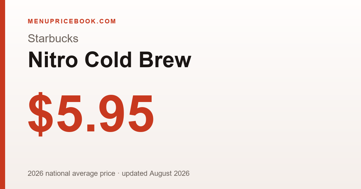 Starbucks Nitro Cold Brew price: $5.95 (2026)