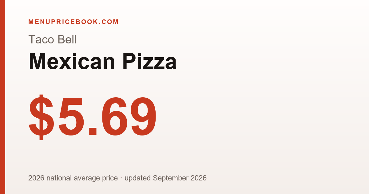 Taco Bell Mexican Pizza price: $5.69 (2026)
