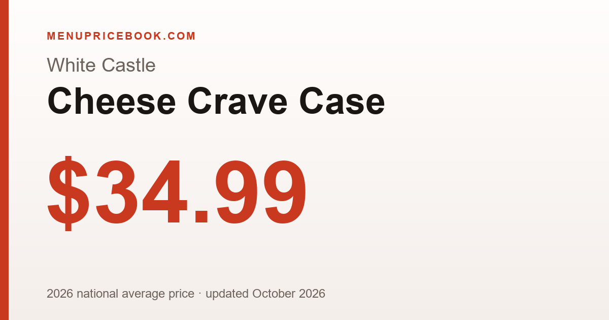 White Castle Cheese Crave Case price: $34.99 (2026)