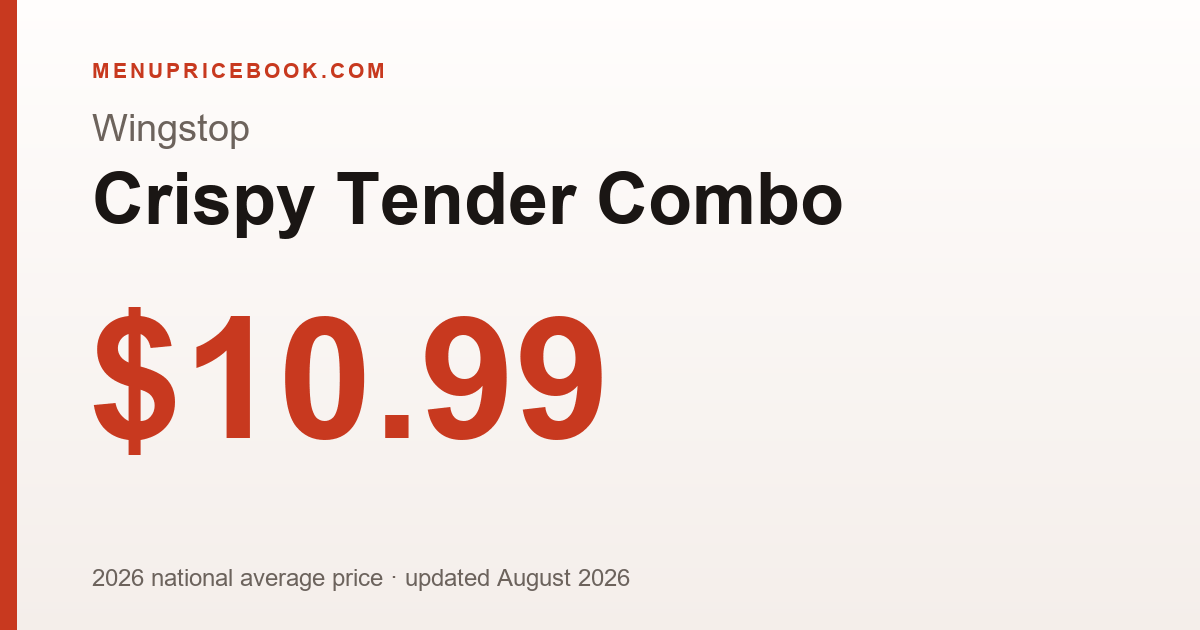 Wingstop Crispy Tender Combo price: $10.99 (2026)