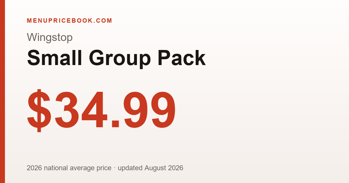 Wingstop Small Group Pack price: $34.99 (2026)